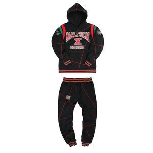 AACA Malcolm X College Hoodie Embroidered Heavyweight Hoodies and Sweatpants Set